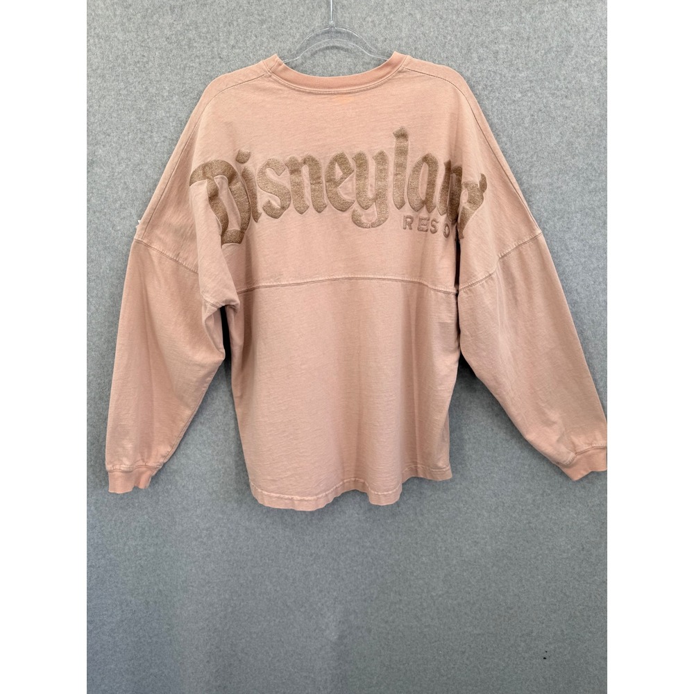 Disney Spirit Jersey Womens Large Rose Gold Disneyland Resort Glitter Pink Shirt